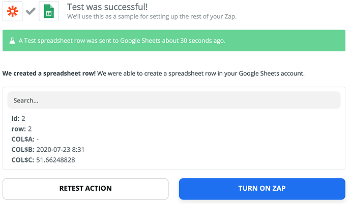 Test ZAP success