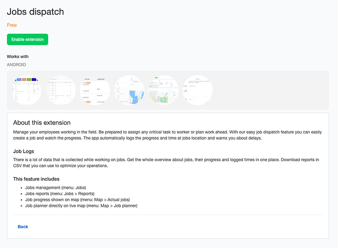 Jobs dispatch extension before activation