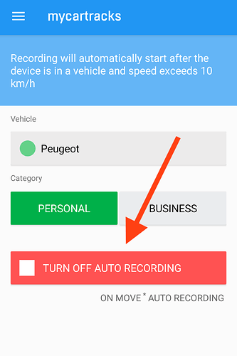 Turn off Auto recording