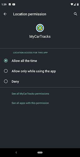 Allow Location Permission