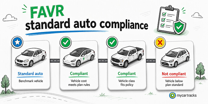 FAVR standard auto compliance examples for employee vehicles