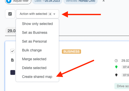 Create shared map item